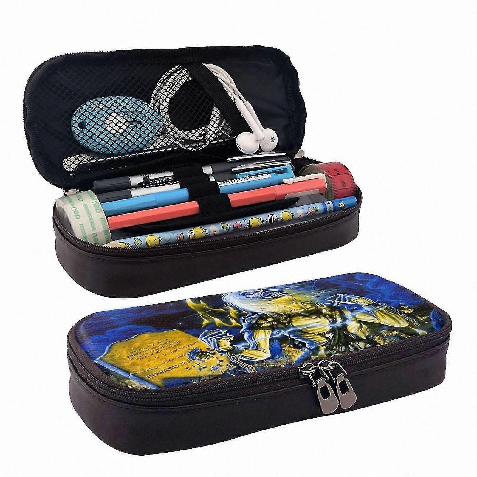 Lightweight Brown Leather Pencil Case for Easy Storage and Organization