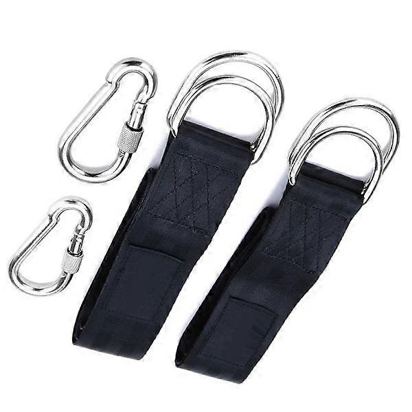 Kit for Hanging a 150 kg Swing in a Tree 1x Strap 300x5cm Rope 2 items Black