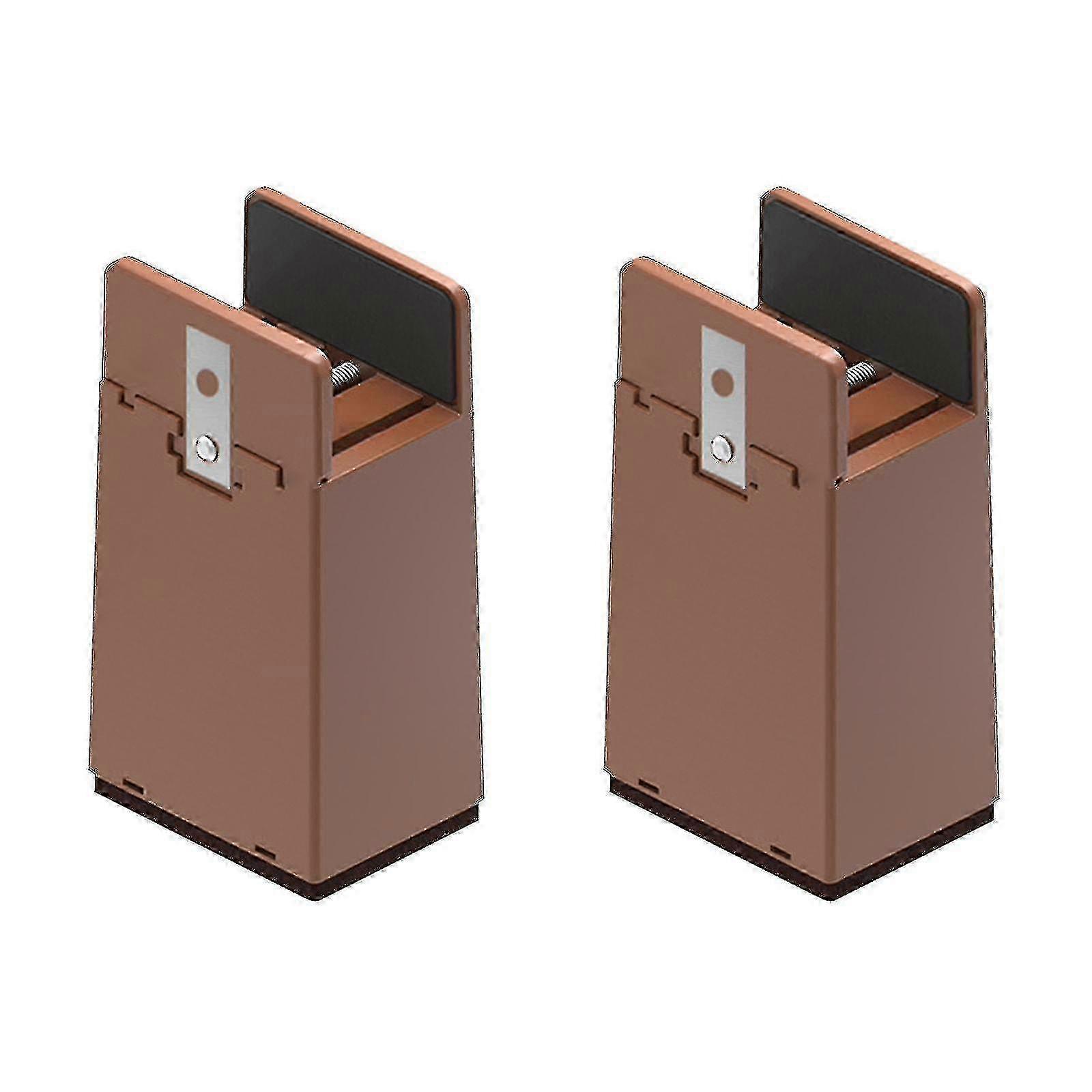 4x Heavy Duty 5/10cm ρυθμιζόμενο κρεβάτι &; γραφείο ανυψωτικά, καφέ επεκτάσεις ποδιών