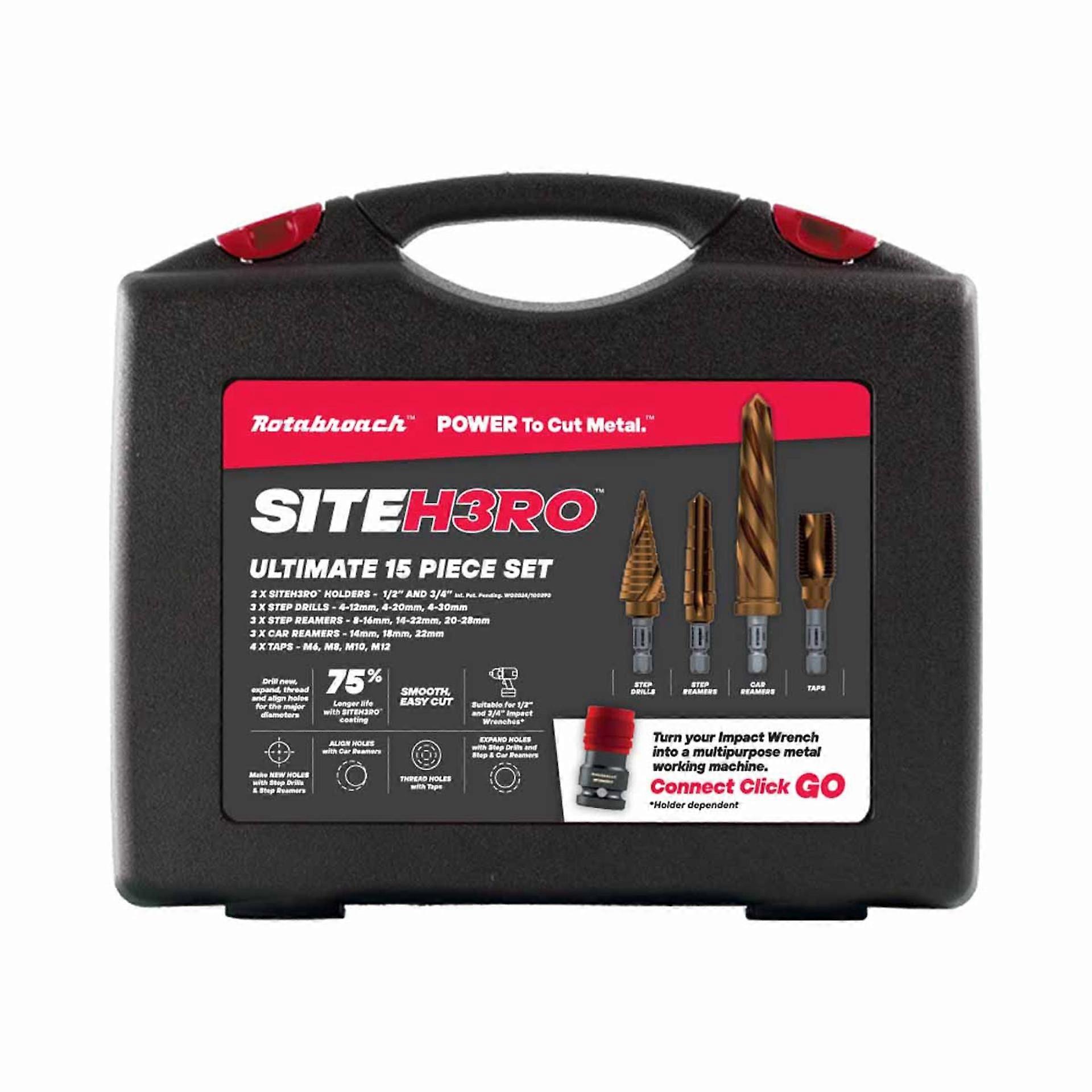 Rotabroach SHR1 SITEH3RO Ultimate Metric 15 Piece Kit