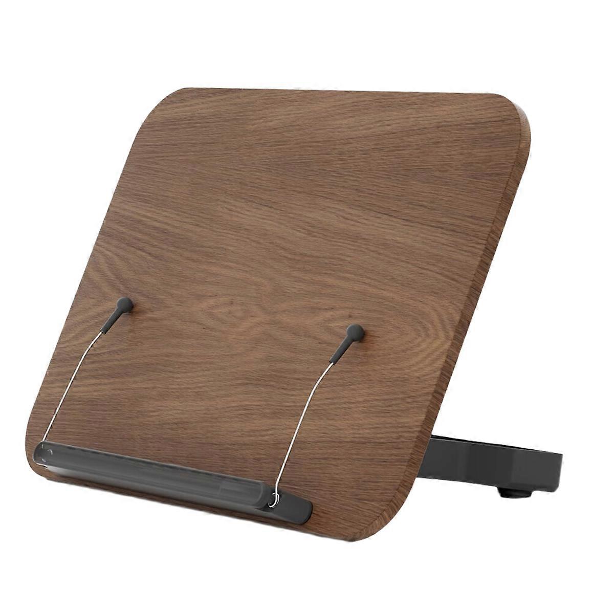 Book Stand for Reading, Adjustable Book Display Stand, Foldable Cookbook Stand with Elastic Page Clips