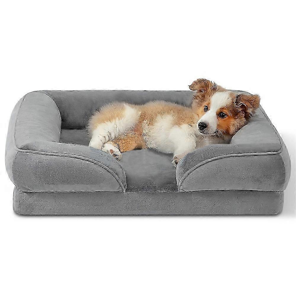 2025 Memory Foam Large Dog Bed with Bolsters