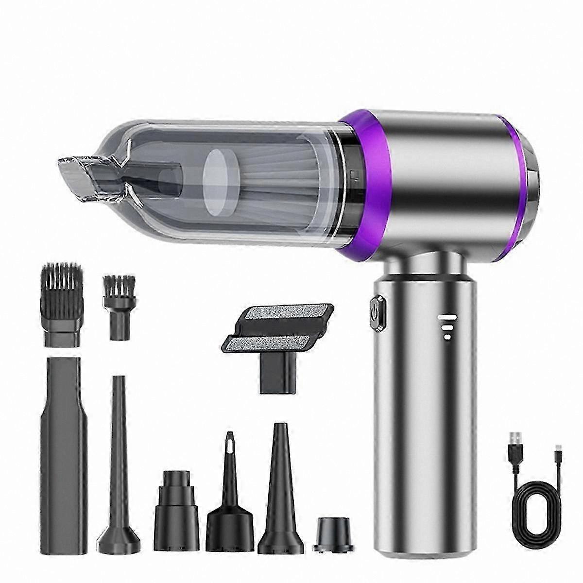 Portable Mini Vacuum for Car and Home, Cordless Blower Pump with Air Duster Functionality