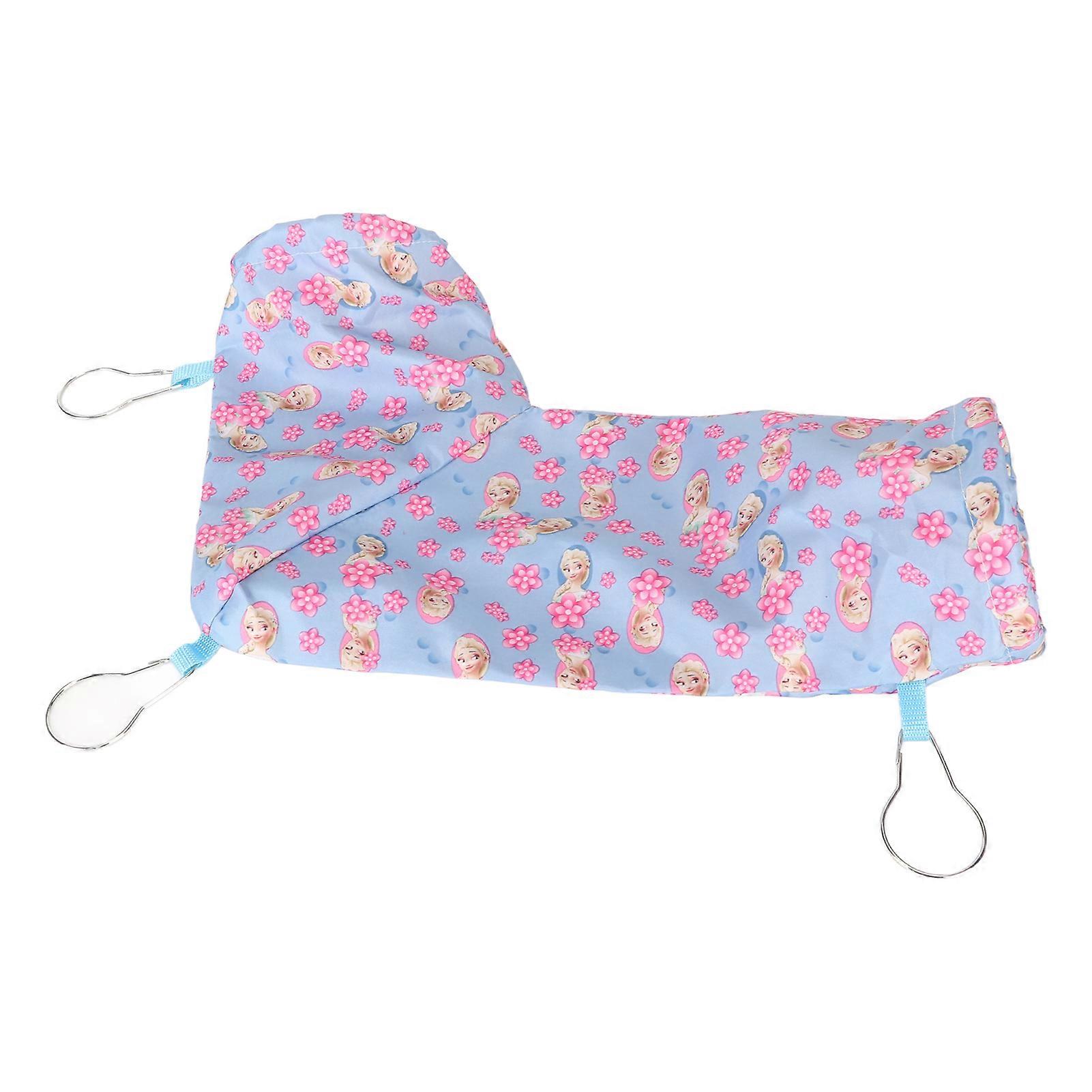 Hamster Corner Tunnel Large Space Foldable Soft Breathable Guinea Pig Hideout Corner Tunnel for Small Pets Ice Princess 