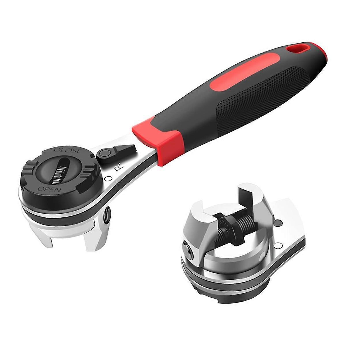 Adjustable Socket Ratcheting Wrench,for 6-22mm Screw, with Non-Slip Handle Small Large Spanner Wrenches Hand Tool