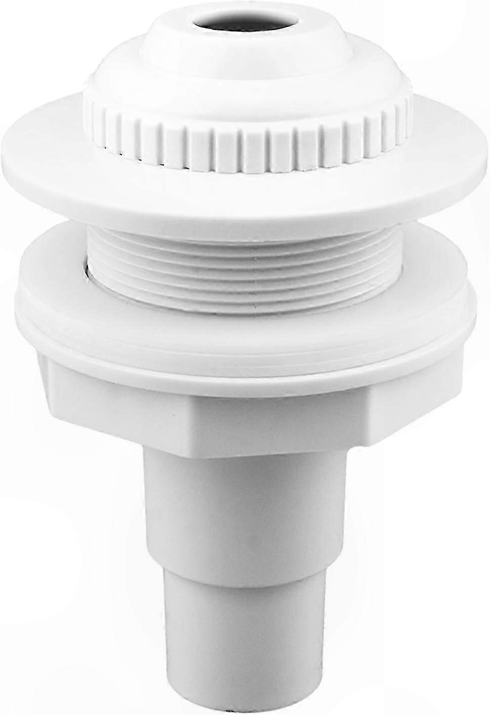 Adjustable Pool Inlet Nozzle with Hose Connection, Backflow Nozzle for Standard Pools (White)