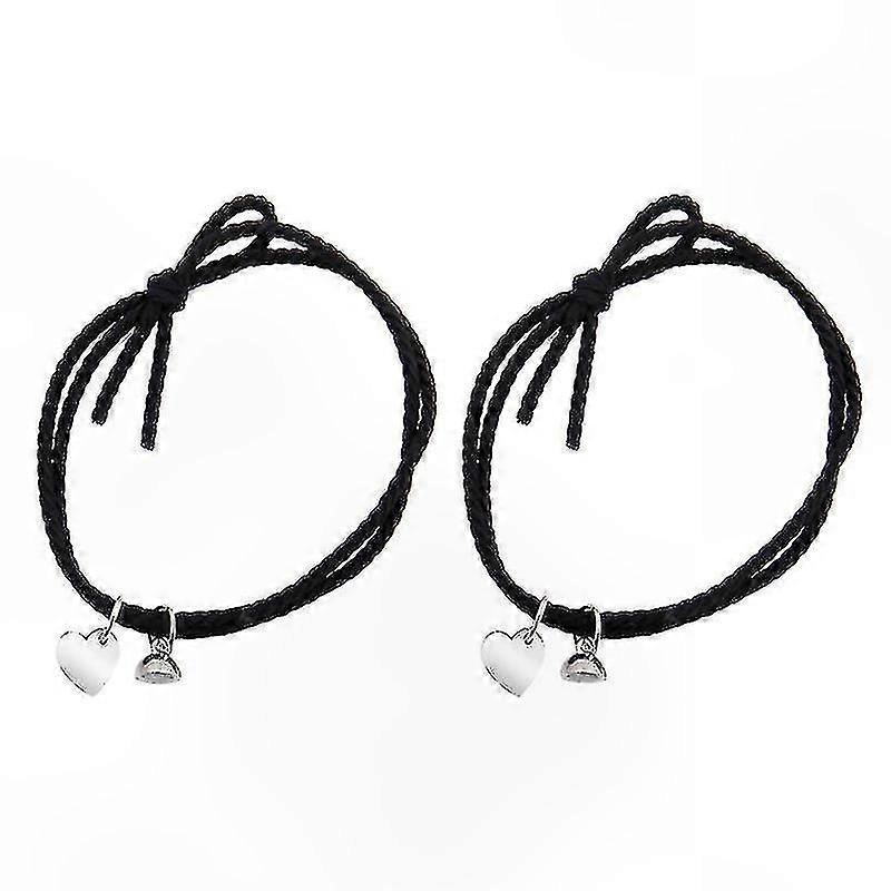 Matching Couple Bracelet Set of 2 - Magnetic Rope Chain for Relationships