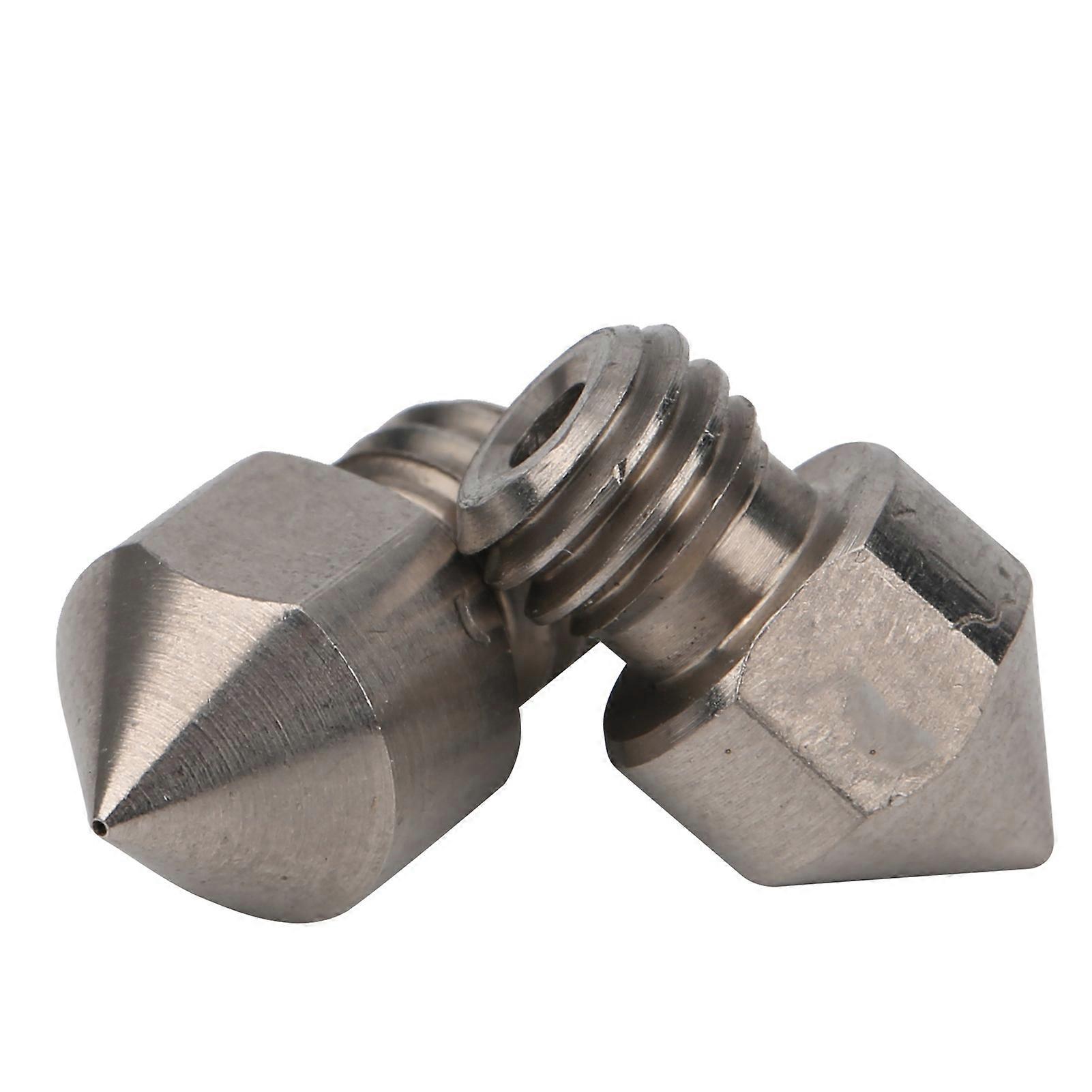 4Pcs MK8 Ti Alloy Nozzle Set 0.2-0.5mm Silver M6 Thread