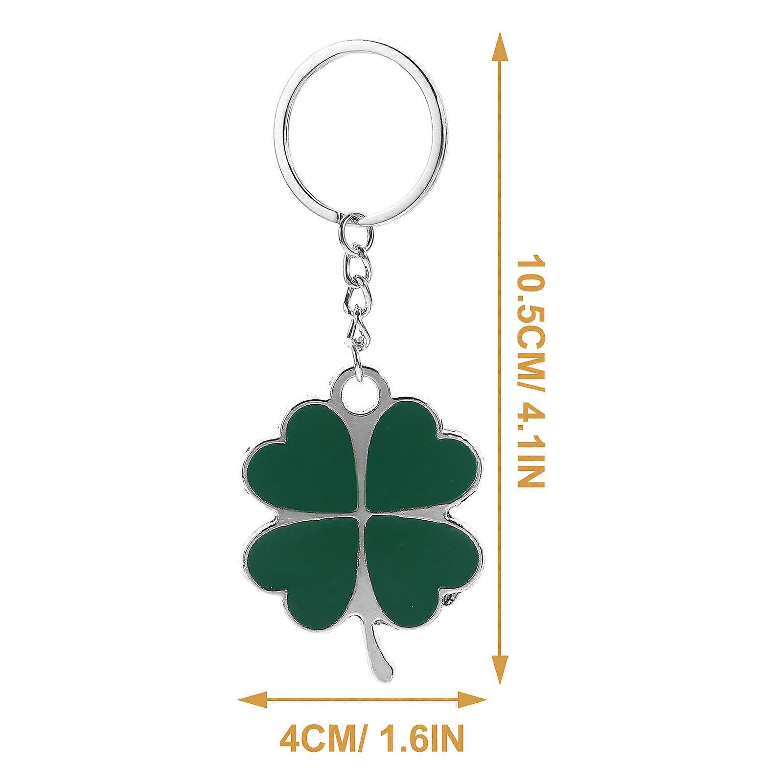 Four Leaf Key Chain St. Patrick's Day Gift for Hanging Keys 5Pcs