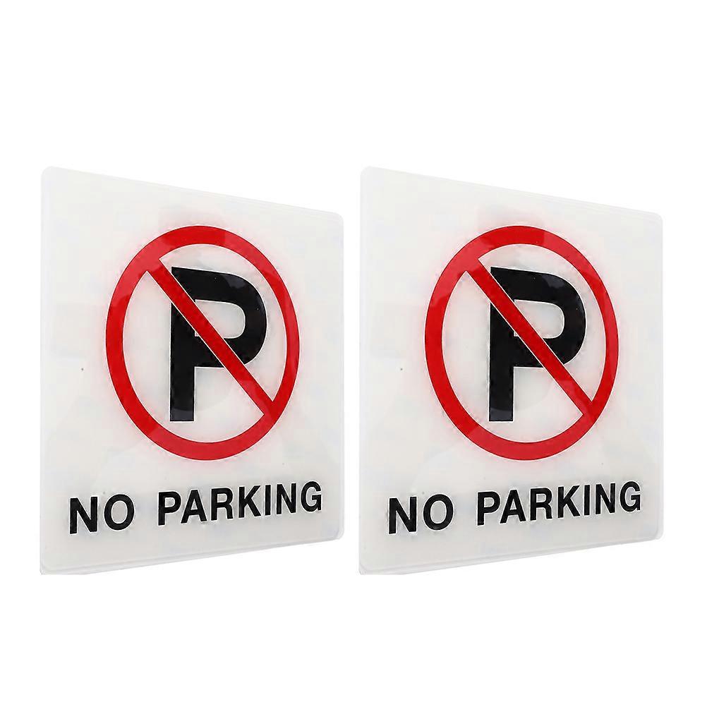 No Parking Signs Acrylic Self Adhesive Warning Sign 6Pcs for Driveways