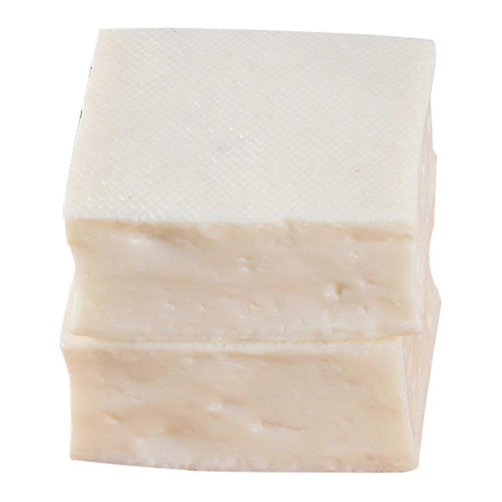 Lifelike Tofu Model Simulation for Decor 2Pcs PVC Fake Food Display