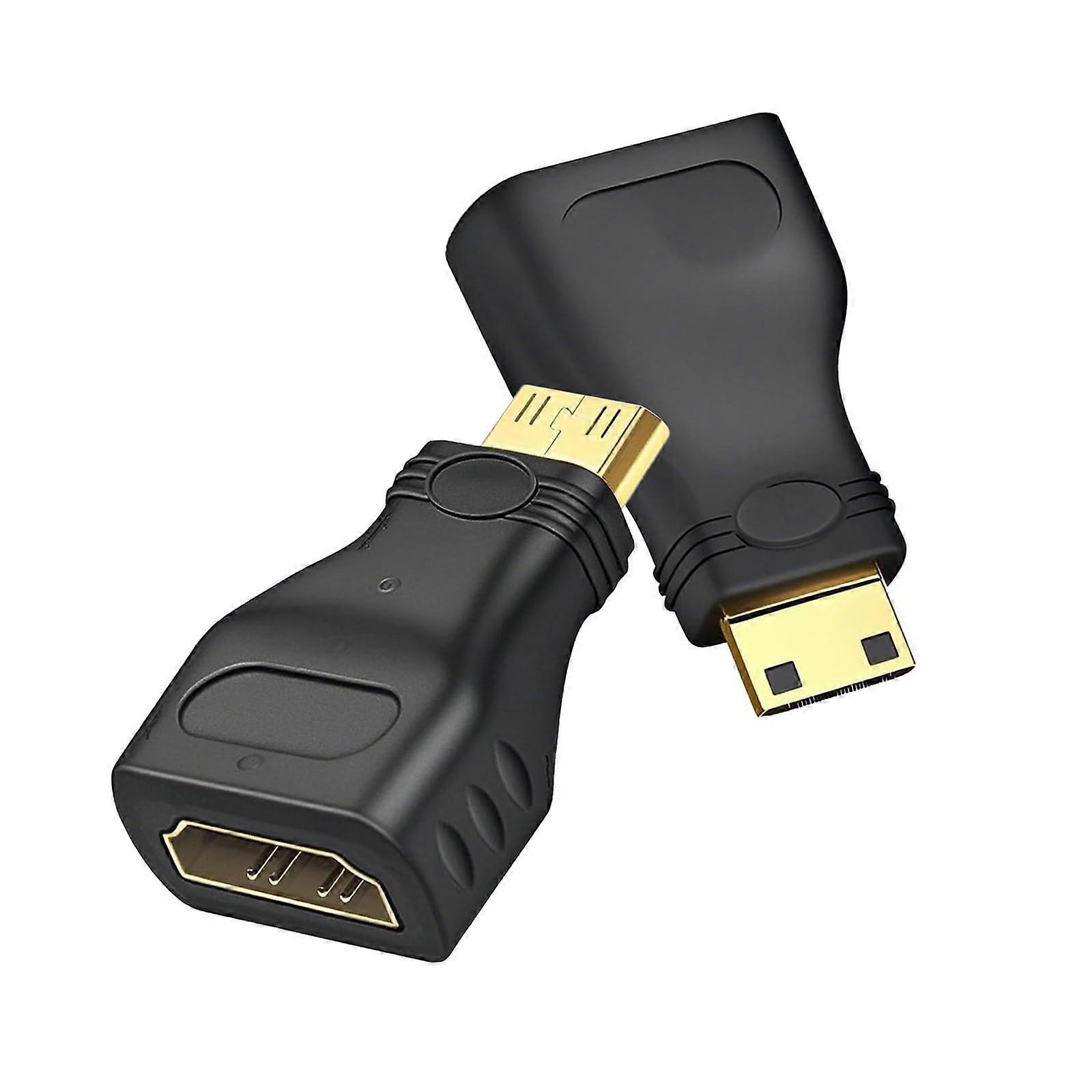 Mini HDMI To HDMI Adapter 2 Pack, Male To Female, Compatible With Raspberry Pi, Camera, Camcorder, DSLR, Tablet, Xbox