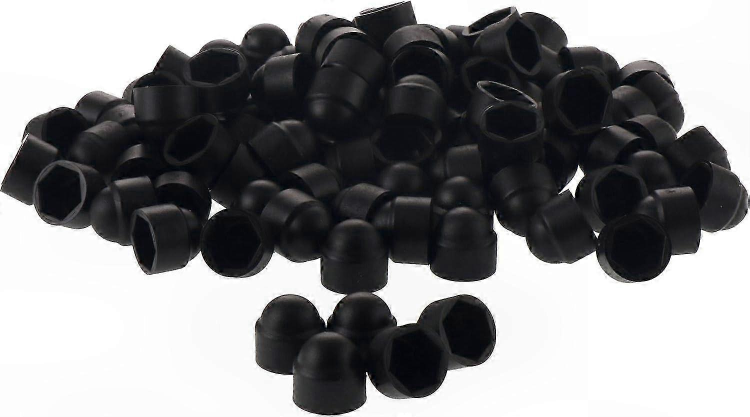 100 darab M8x13 fekete hatszögletű védősapka csavarokhoz és csavarokhoz