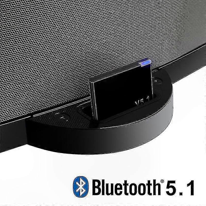 Bluetooth 5.1 Audio Receiver with A2DP Support - Mini Wireless Adapter for 30-Pin Devices