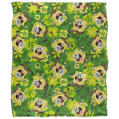 SpongeBob SquarePants Silky Patterned St Patricks Day Supersoft Blanket