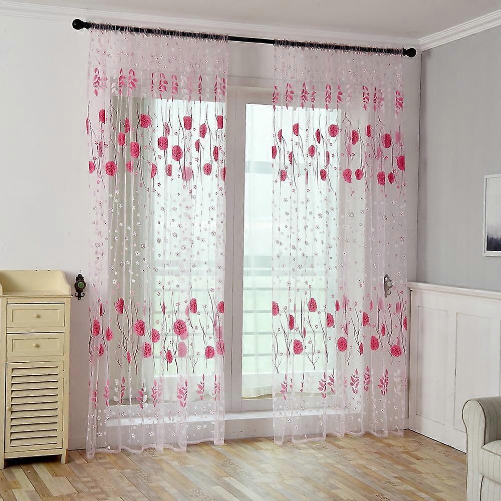 Leaves Sheer Window Blackout Curtains Window Voile Drape 1 Panel Fabric Drapes 108 Inches Long 2 Panels