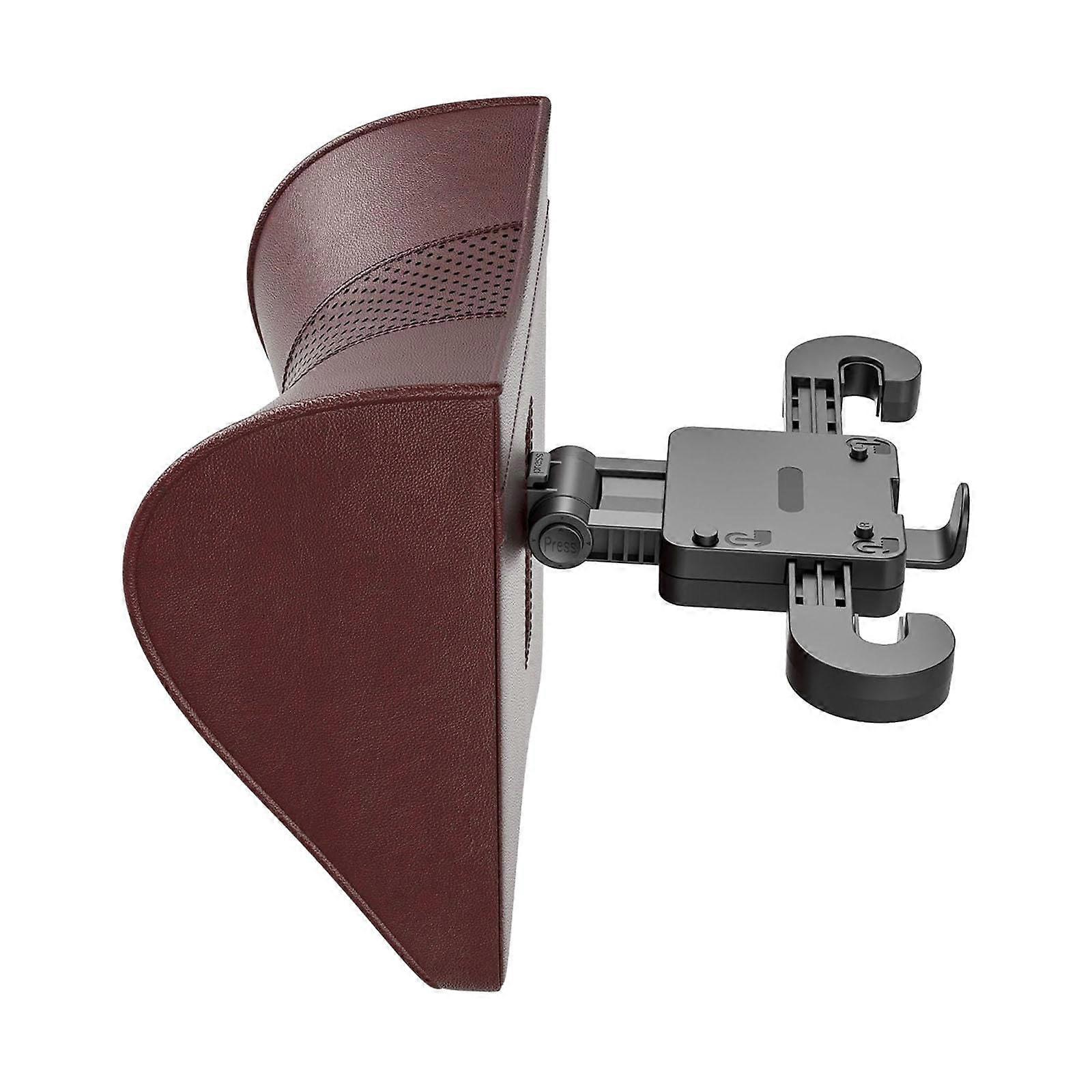 Auto Headrest Pillow for Car, Adjustable Ergonomic Neck Support for SUV Travel, Coffee Color, Soft Material