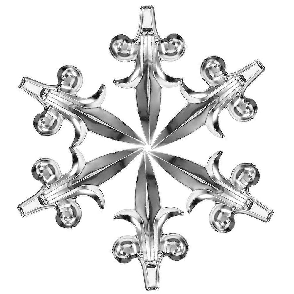 Silver Fence Decor 18Pcs for Garden Fence Finials and Privacy Enhancement