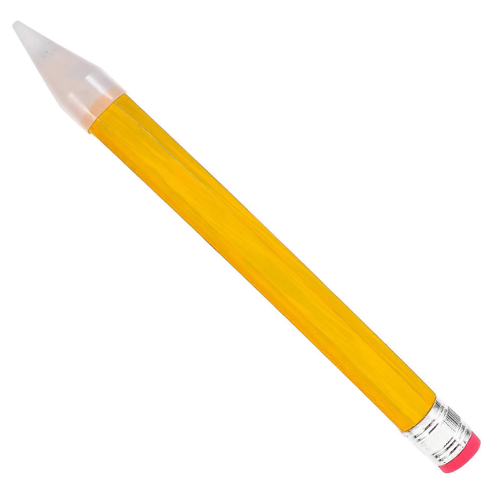 Wooden Fun Pencil Large Pencil for Writing Use 3Pcs Set Yellow