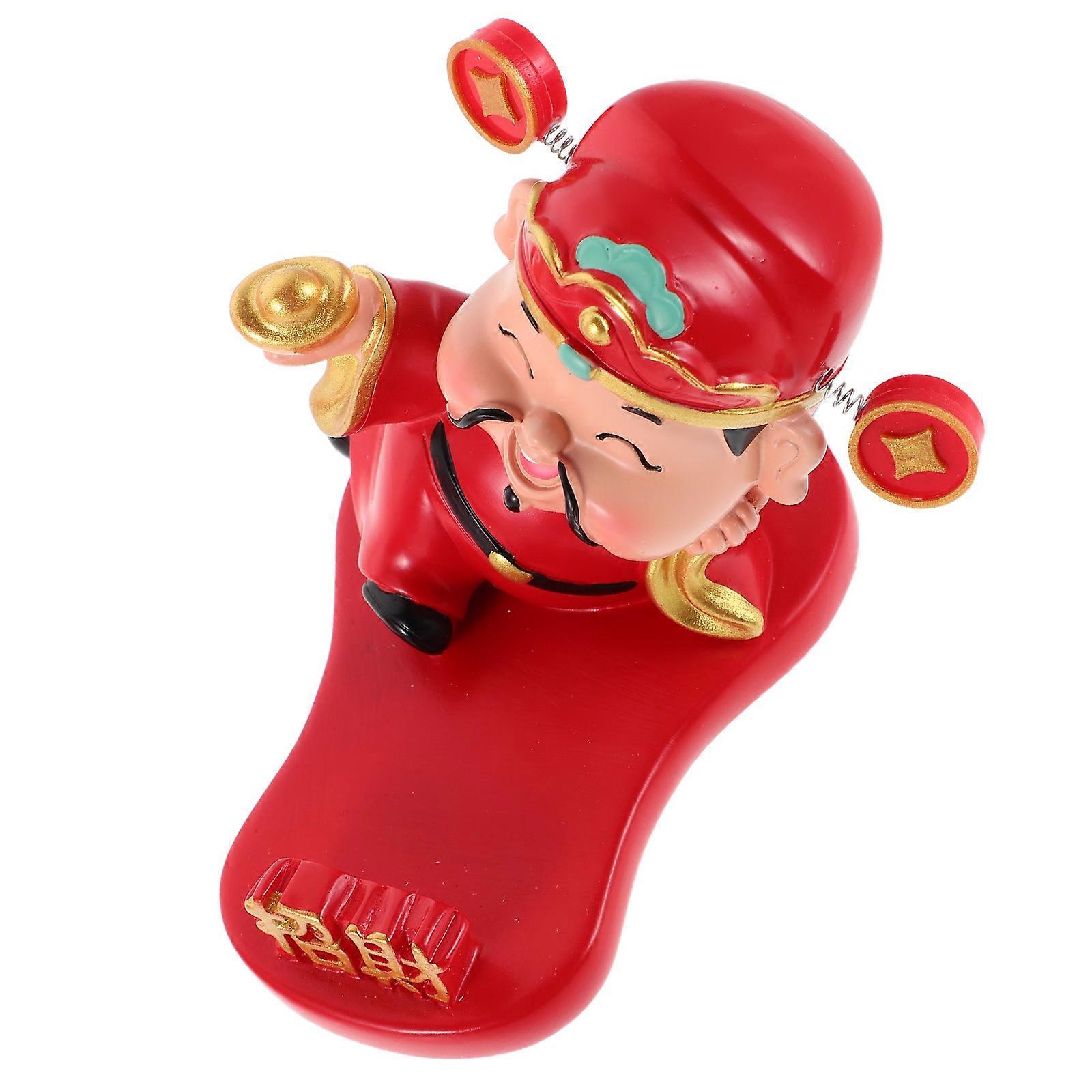 Cai Shen God Of Wealth Statue Multi Color Resin Figurine For Home Decor Office Use Attract Wealth And Good Luck 1Pcs