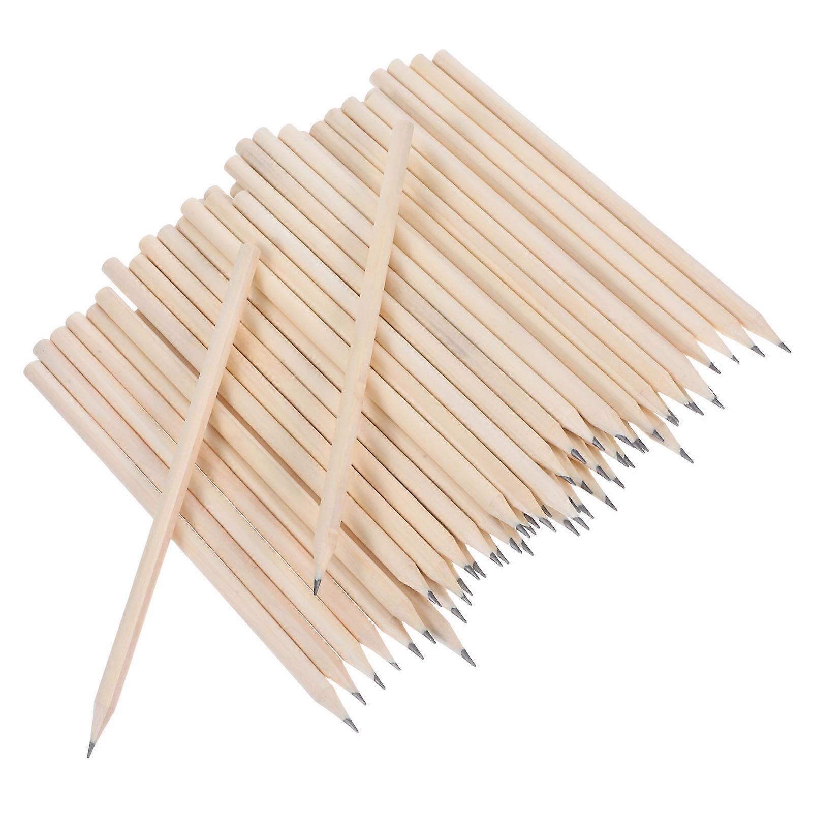 Light Yellow Wood Writing Pencils for Office Use 100Pcs Dual Purpose Function