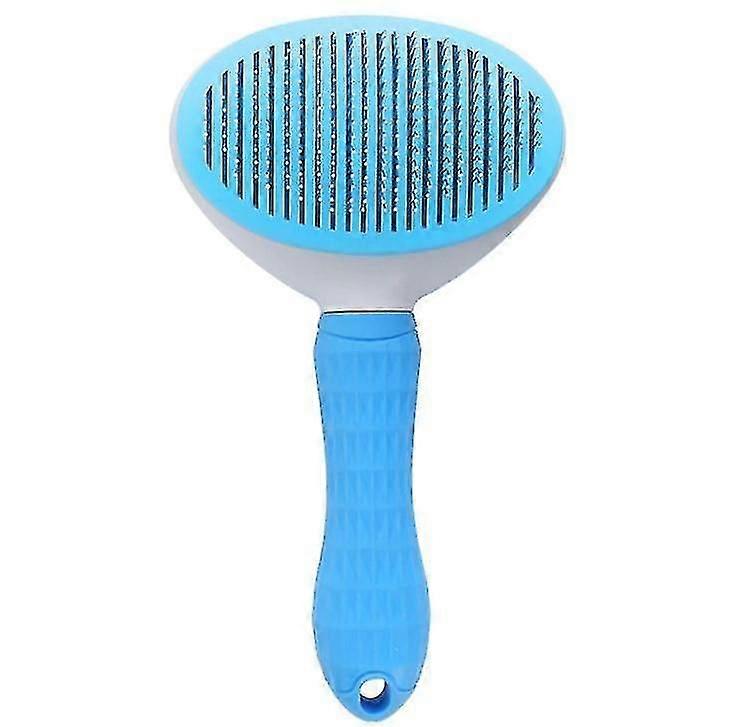 Blue Brush For Cat Dog Shedding Brush With Self-clean Eject Button X6475