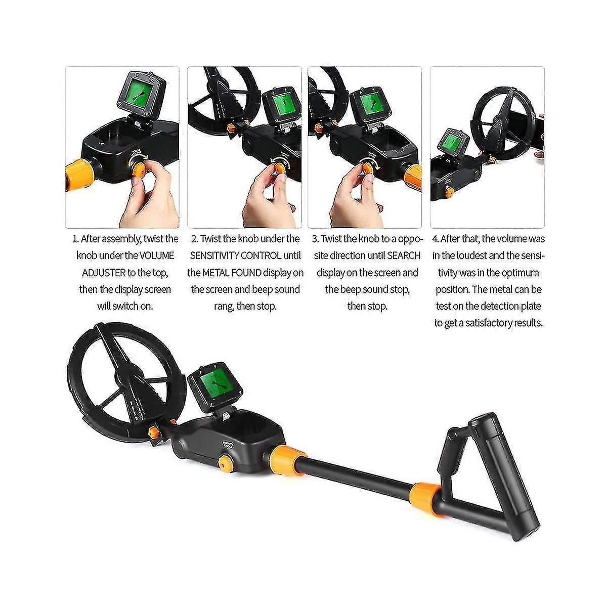 26-27 Metal Detector With Search Coil Detector Detecting Pinpointer Md1008a