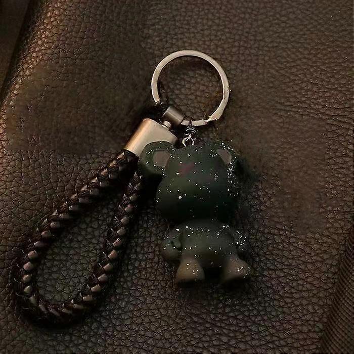 מחזיקי מפתחות יוקרתיים עמידים נגד שחיקה דוב לגברים ולנשים זוגות מצוירים חמודים בשמי זרועי הכוכבים במחזיק מפתחות לרכב תליון מפתח