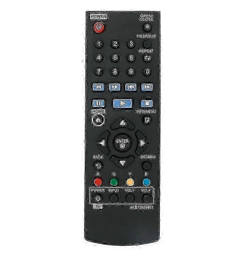 Lg Blu-ray DVD Remote Control Akb73896401 Compatible