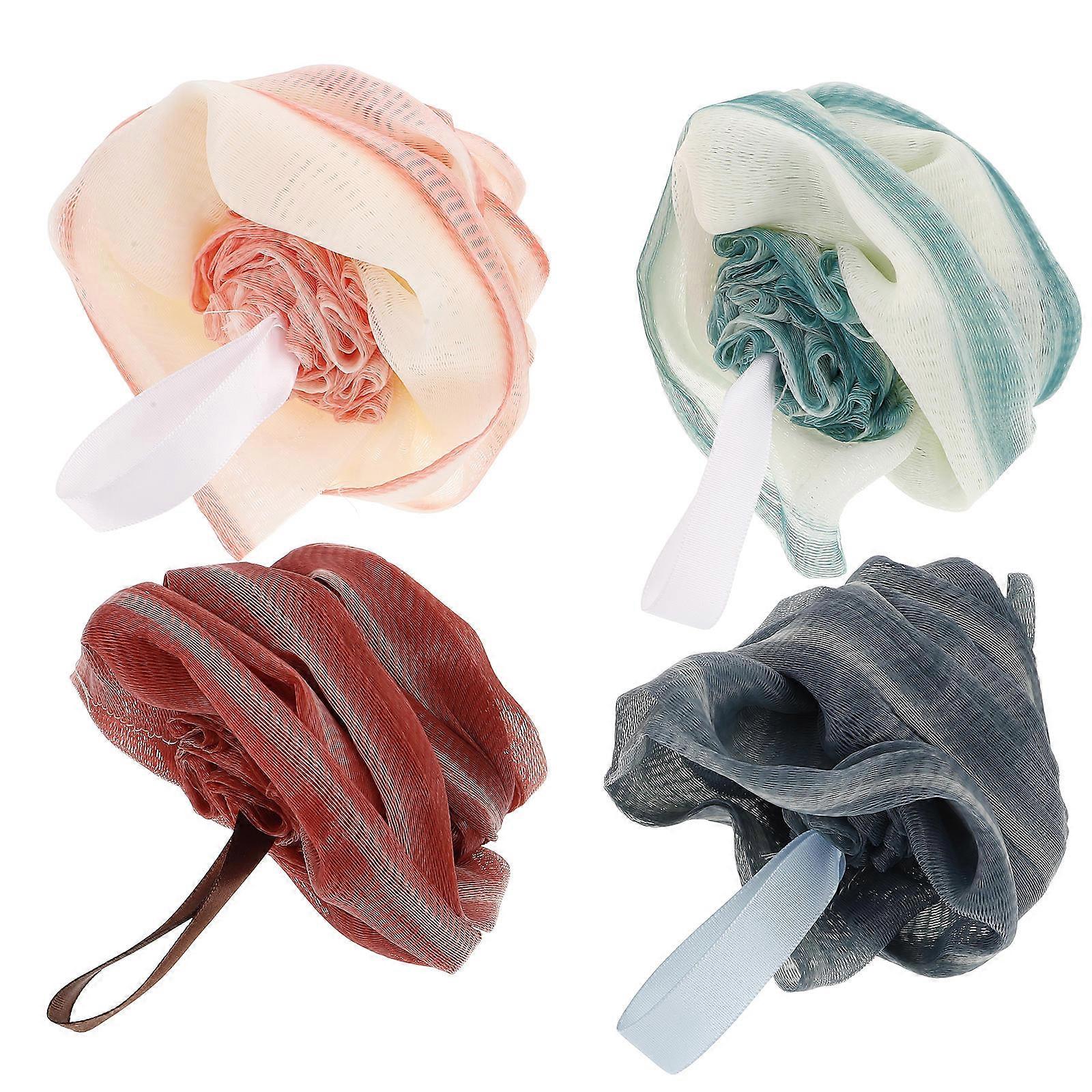 Bath Balls Exfoliating Body Scrubber for Bath 20Pcs Pe Assorted Color