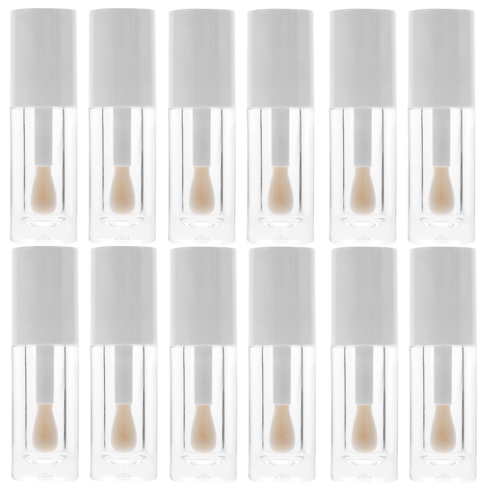 Lip Gloss Tube Empty Plastic Container with Wand for Storage Use Pack 12Pcs