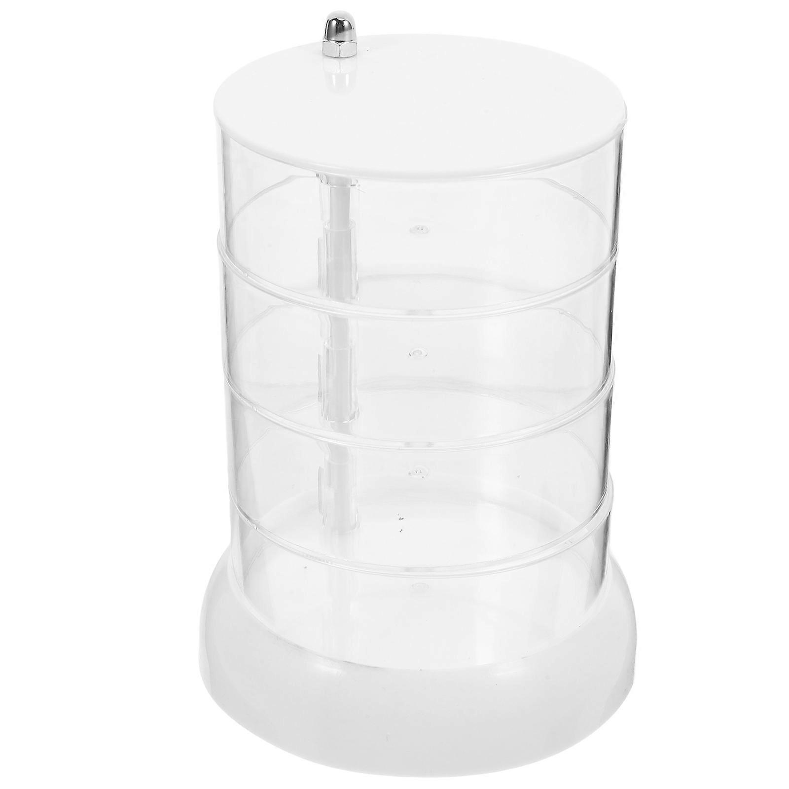 Rotating Desk Organizer for Storage 2Pcs Clear Acrylic Multi-Layer Box
