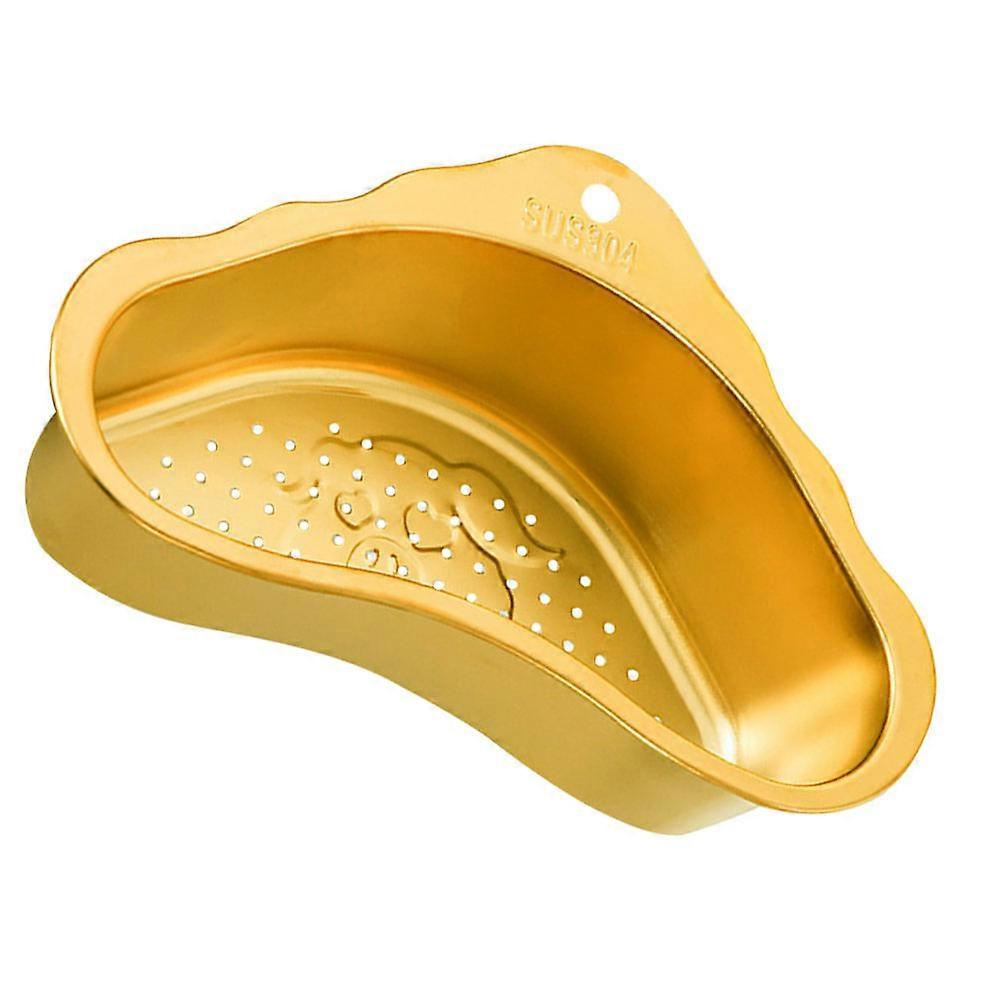 Golden Kitchen Sink Storage Basket for Storage 2Pcs Reusable Drain