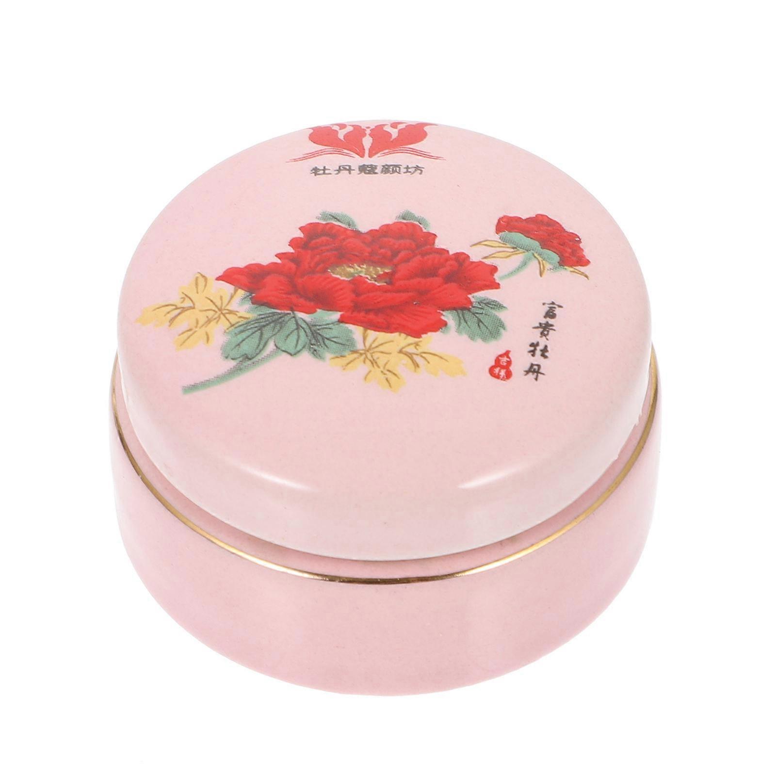 Retro Cosmetics Box Tea Jar for Storage Use 3Pcs Pink Ceramic Holder