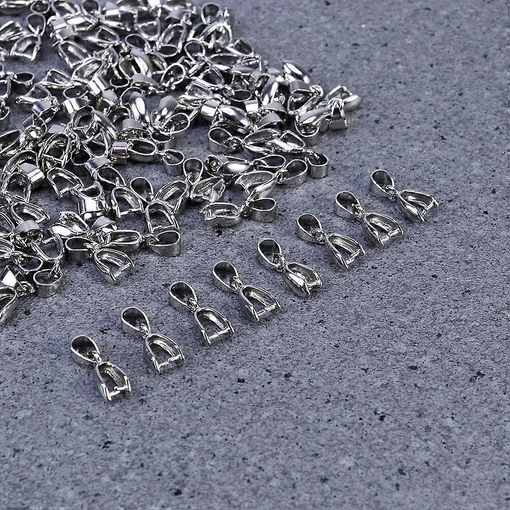 Fermagli in metallo pregiato per la creazione di gioielli, perfetti come accessori per collane e portachiavi, in argento, 50 pezzi