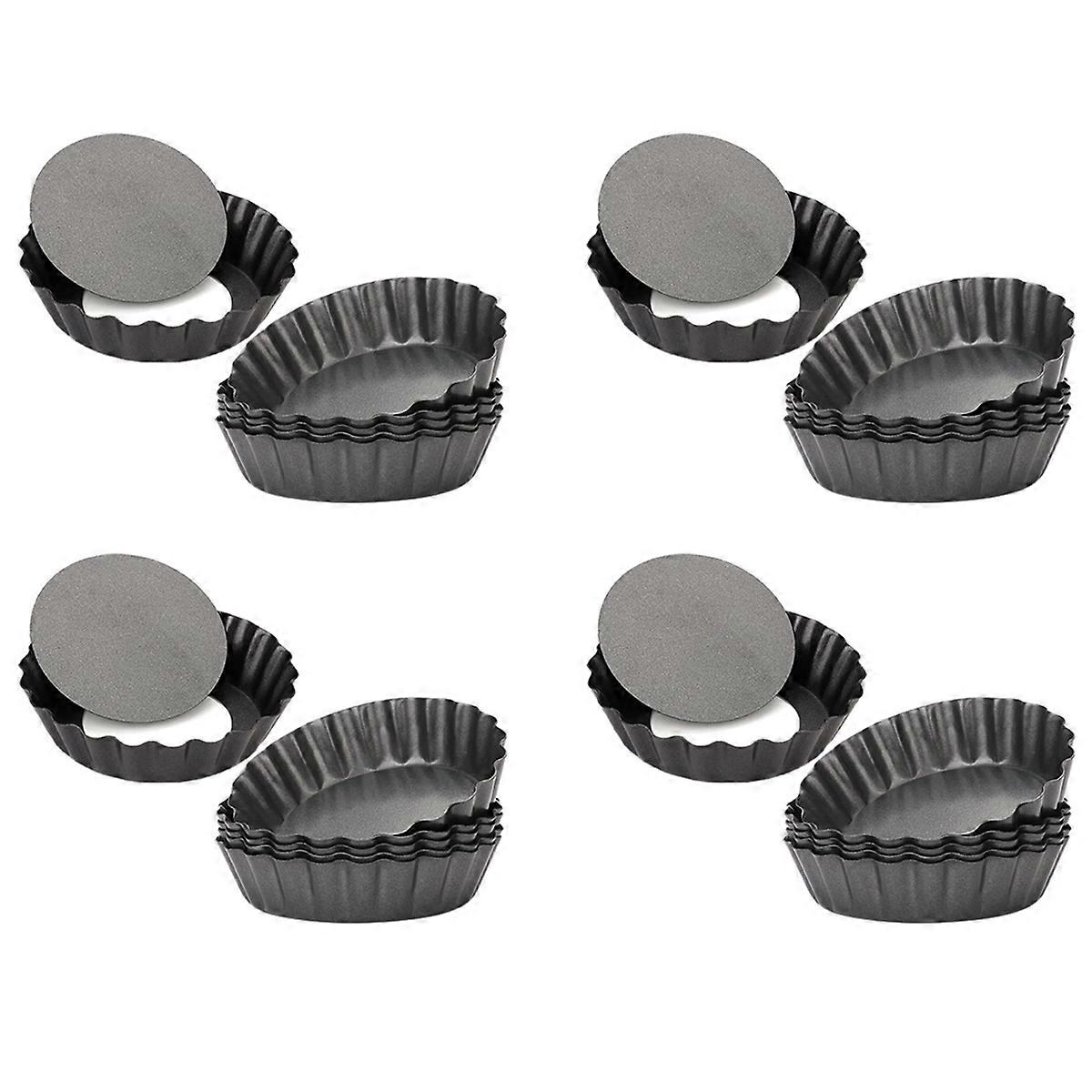 6 Pcs Egg Tart Molds, 3Inch Mini Tart Pans Removable Bottom