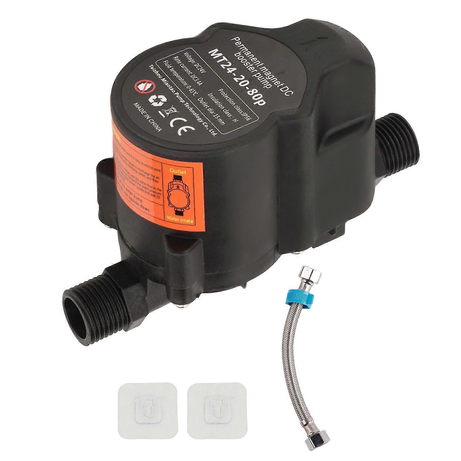 Water Pressure Booster Pump Fully Automatic Low Noise Small Shower Booster Recirculating Pump DC 24V EU Plug 100240V