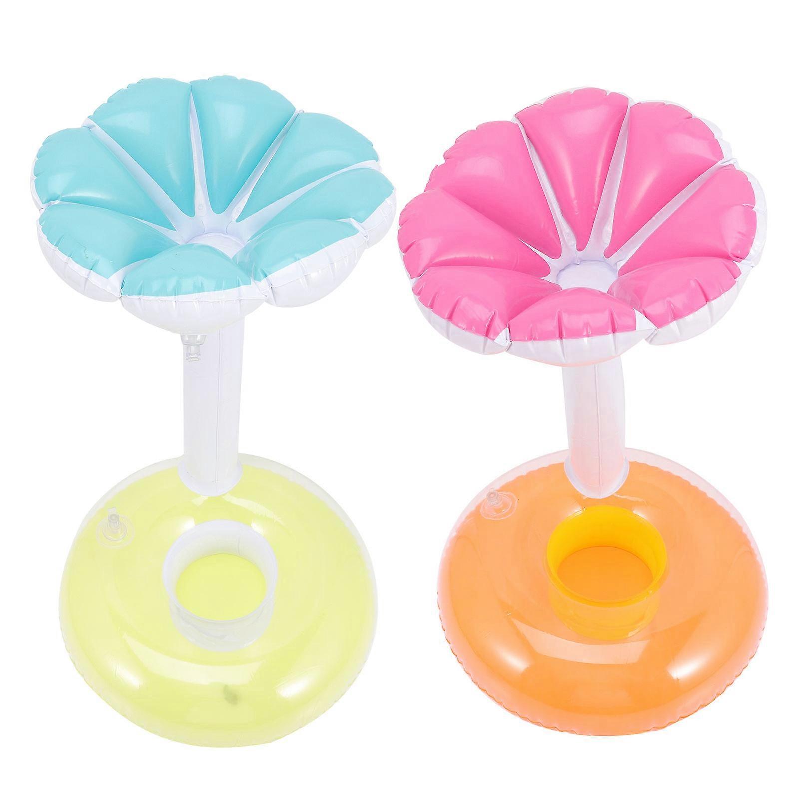 Pool Drink Floats 4Pcs Inflatable Cup Holders for Beach Party