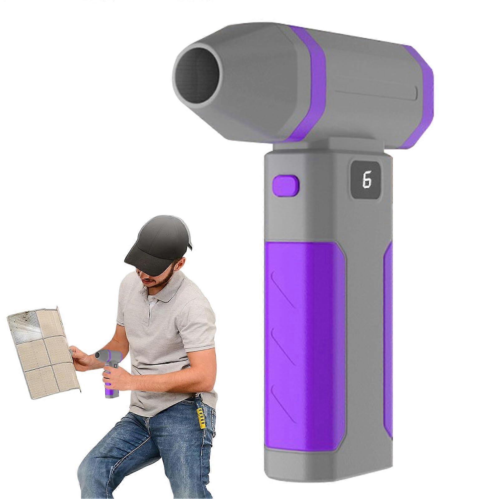 Electric Stamens Compressed Air Dust Cloth 100000 RPM 5Speed Brushless Turbocover Wireless Keyboard Cleaner Purple