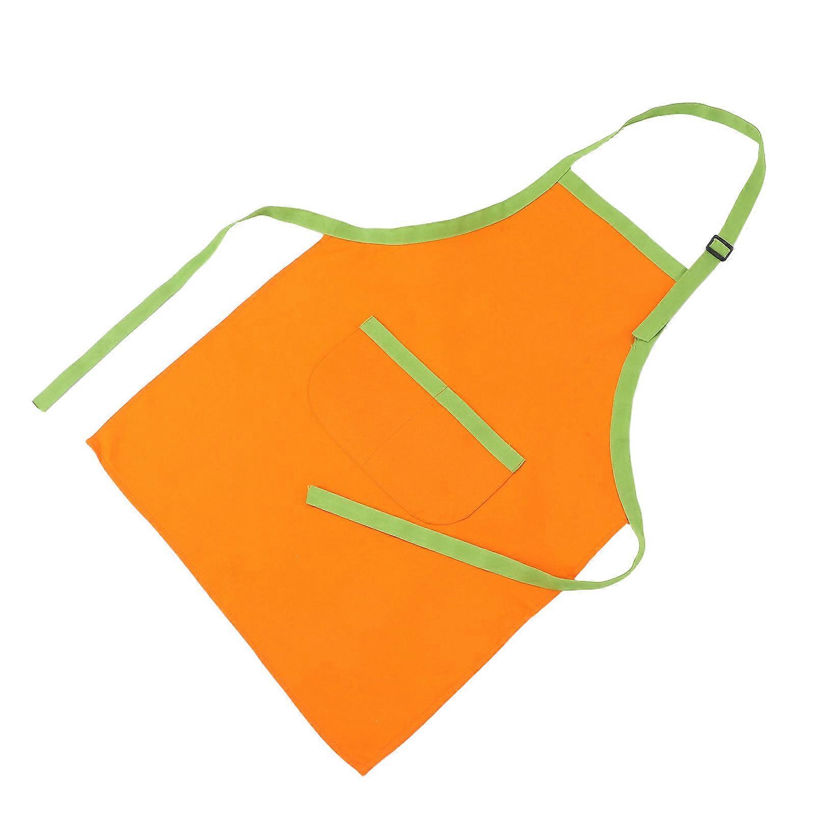 Adjustable Children's Apron with 2 Pockets for Painting and Baking