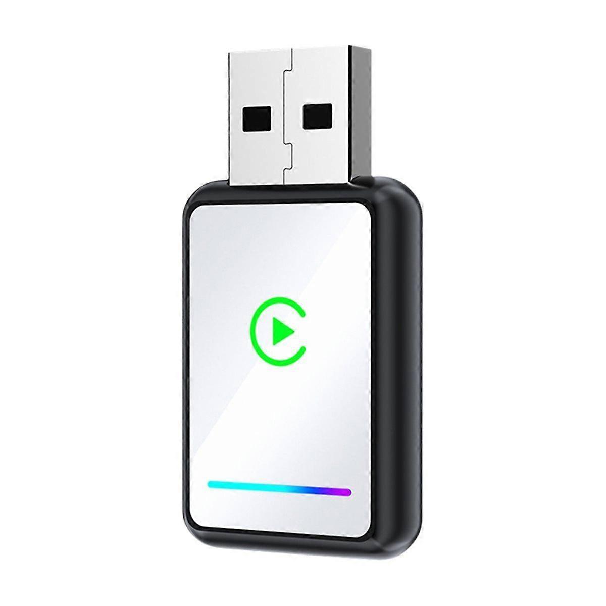 2IN1 Wireless CarPlay Android Auto USB Adapter Dongle Smart Mini Box Plug Play Converts Wired Carplay to Wireless B