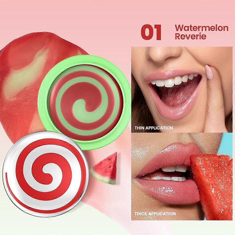 Moisturizing Lip Mask, Fruit Colored Two-tone Lip Balm, Long Lasting Nourishing & Hydration Lip Mask with Remove Fine Lines Enhance Lip Elasticity