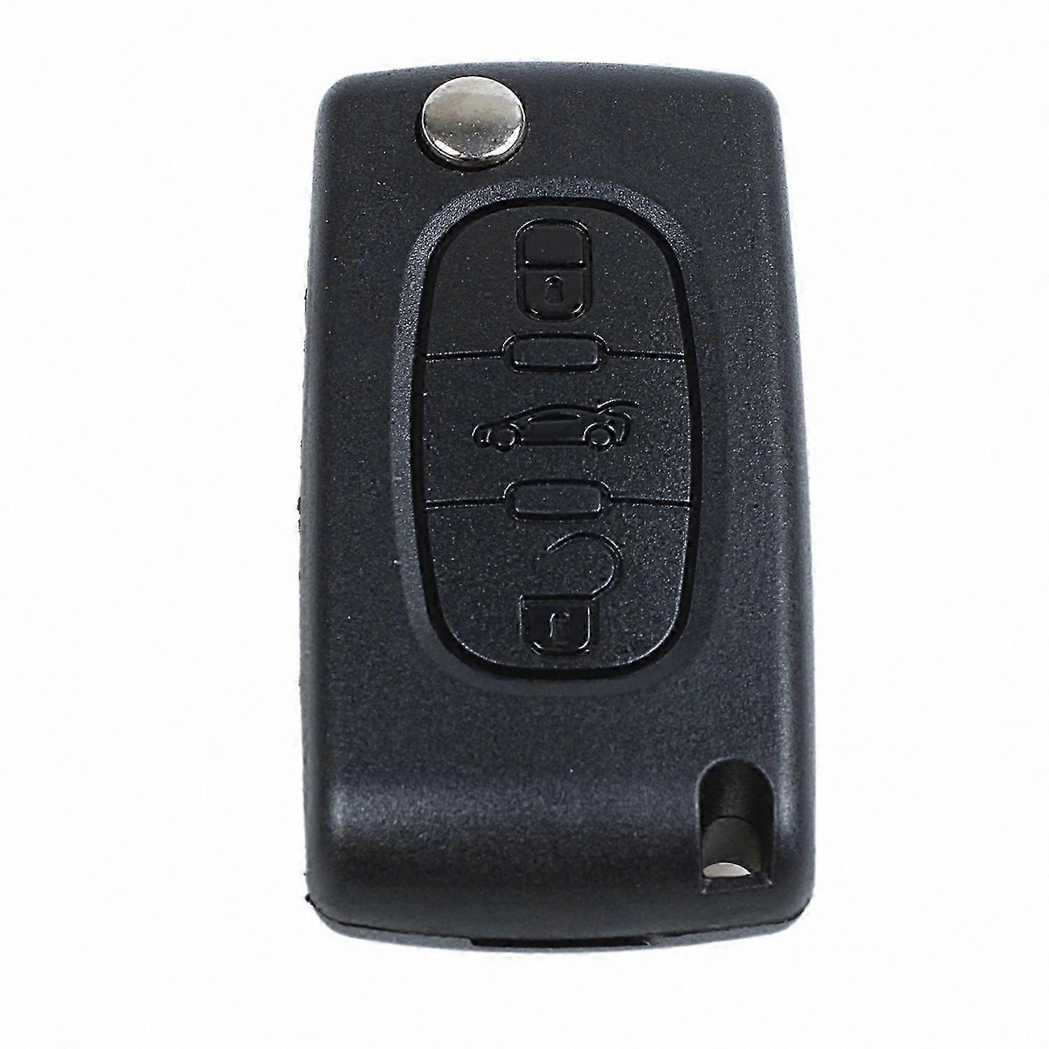 Foldable 3-Button Key Remote Shell for Peugeot 407 and 407 SW Models