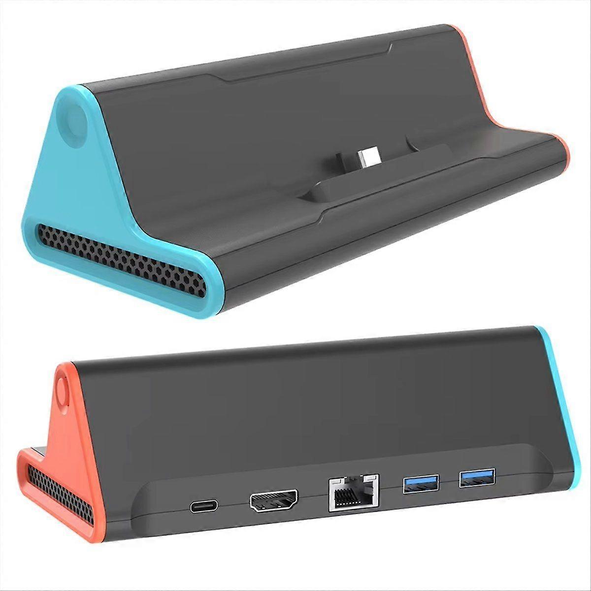 For Switch 2 Docking Station -Compatible USB & Type C Ports Game Console Charging Stand for Gaming