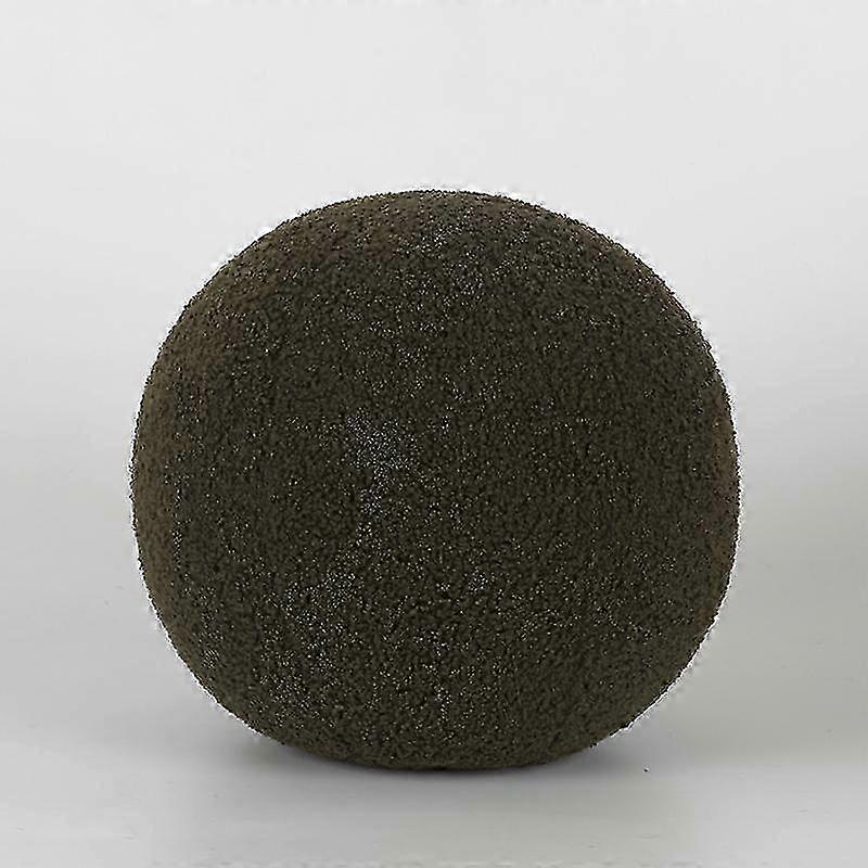 Plush Round Wool Cushion Nordic Ball Shaped Solid Color Stuffed Soft Pillow For Sofa Office Waist Rest Throw Pillow