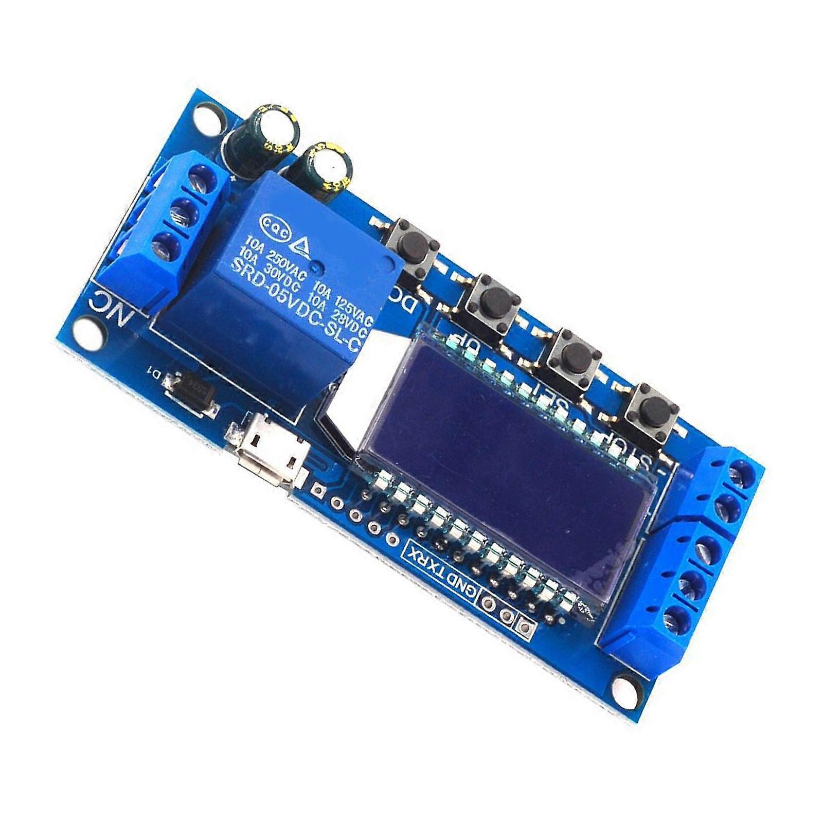 1 Channel Timer Delay Relays Electronic Relays Module with Optocoupler Isolation Cycle Triggers Relays Controller Module Multicolor