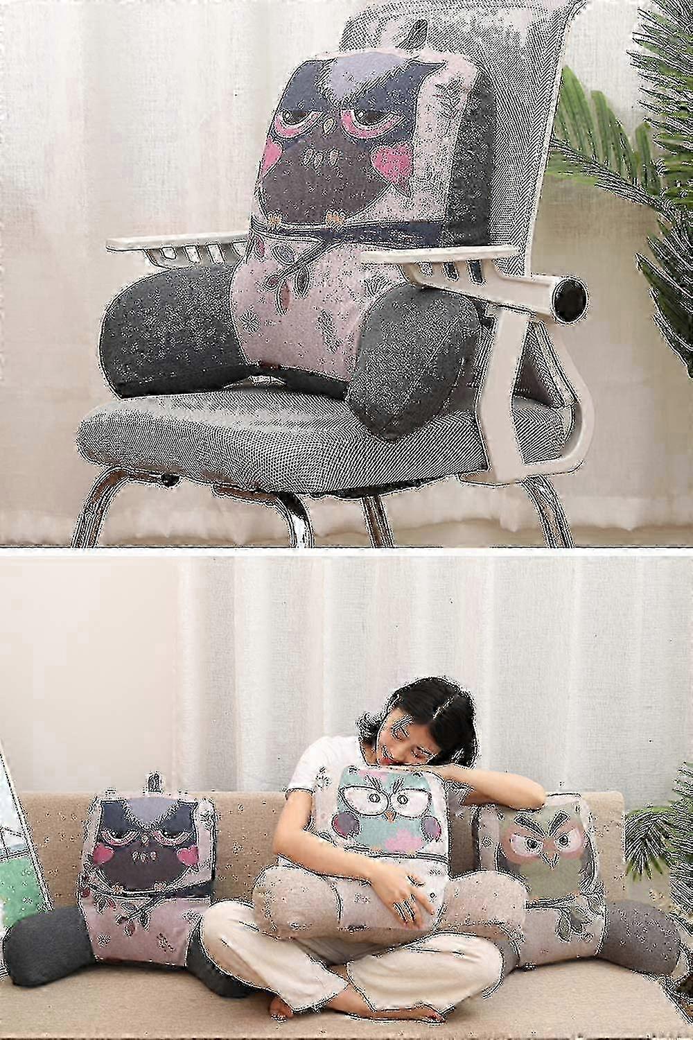 Super Large Owl Pattern Reading Pillow Lounger Backrest Pillow Seat