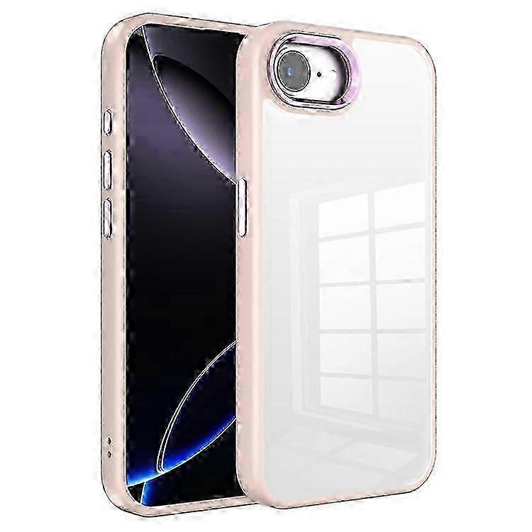 Compatible For iPhone 16e Case TPU + PC Clear Phone Back Cover with Metal Button