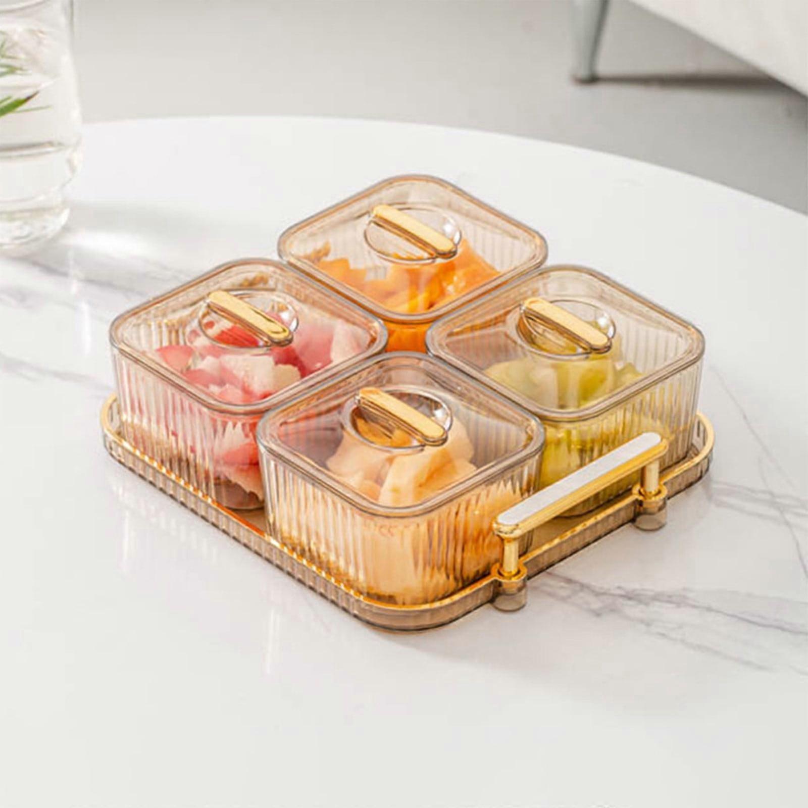 Clear Fruit Tray Compatible with Kitchen & Party - Snack, Candy, Nut Storage Box for Pantry Organization