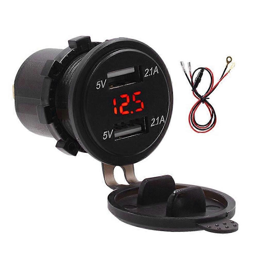 2A USB charger for trucks with voltmeter function